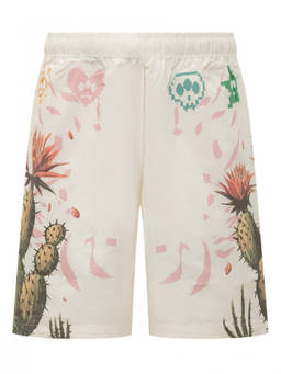 Barrow'S - Beige Graphic Shorts