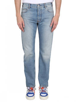 Marcelo Burlon - Blue Slim Mid Rise Jeans