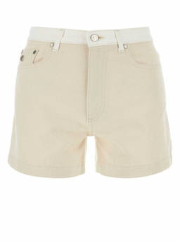 Stella McCartney - Beige Two-Tone Denim Shorts