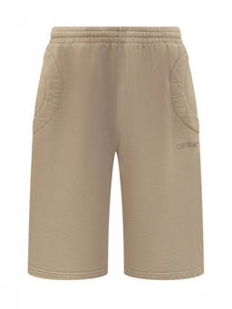 OFF-WHITE - Beige Logo Shorts