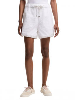 Moncler - White Textured Shorts