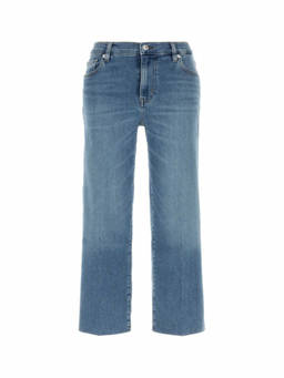 FRAME - Blue Straight High Rise Jeans