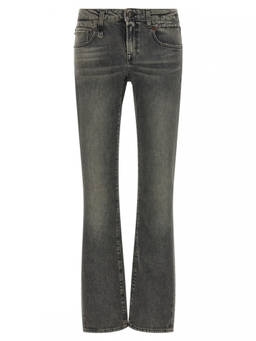 R13 - Black Slim Low Rise Jeans