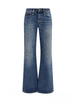 R13 - Dark Blue Flared Mid Rise Jeans
