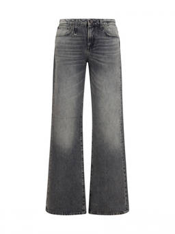 R13 - Grey Straight Mid Rise Jeans