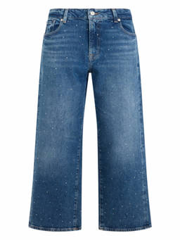 7 For All Mankind - Blue Straight High Rise Jeans