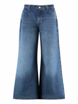 7 For All Mankind - Blue Flared High Rise Jeans