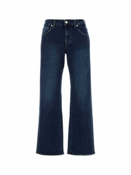7 For All Mankind - Dark Blue Flared High Rise Jeans