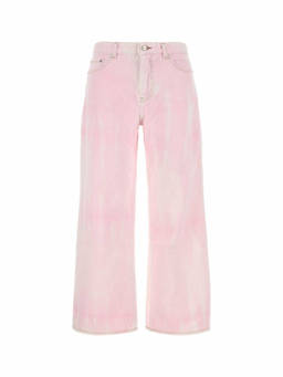 Ganni - Pink Straight High Rise Jeans