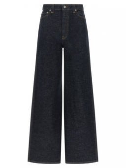 KHAITE - Black Flared High Rise Jeans