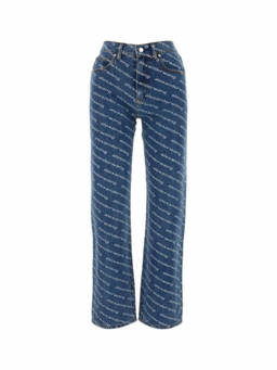 Alexander Wang - Blue Printed Denim Jeans