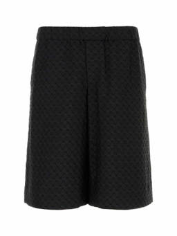Alexander McQueen - Black viscose blend bermuda shorts