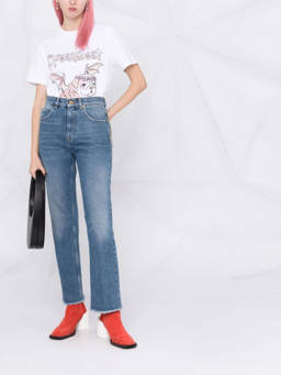 Golden Goose - Blue Blue Faded Cropped Jeans