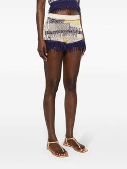 Sportmax - Grey Embroidered Knitted Shorts