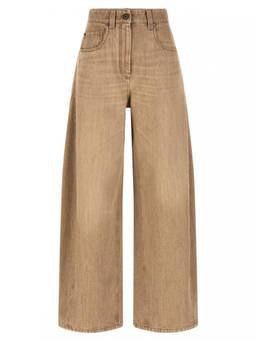 Brunello Cucinelli - Beige Wide jeans