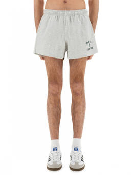 Sporty & Rich - Grey Logo Shorts