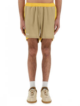 Wales Bonner - Yellow Color Block Shorts