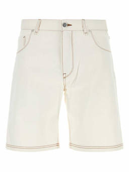 Fendi - White Denim Bermuda Shorts