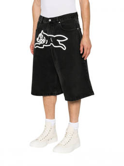 ICECREAM - Black Relaxed Logo Shorts