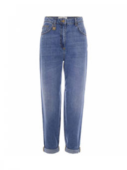 Elisabetta Franchi - Blue Straight High Rise Jeans