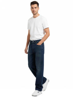 Hugo - Blue Relaxed Mid Rise Jeans