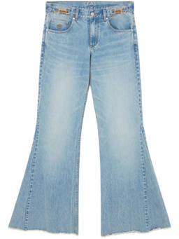 Stella McCartney - Light Blue mid-rise bootcut jeans