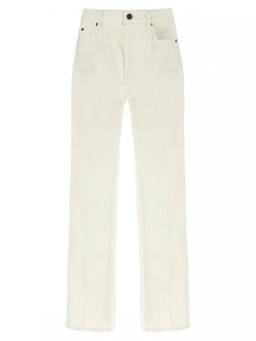 BALMAIN - White Embroidery jeans
