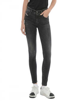 Diesel - Black Skinny Mid Rise Jeans