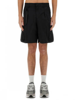 ALPHA INDUSTRIES - Black Solid Shorts