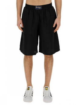 Family First - Black Logo Shorts