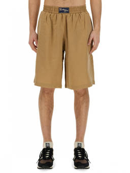 Family First - Beige Logo Shorts