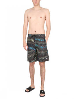 Marcelo Burlon - Brown Printed Shorts