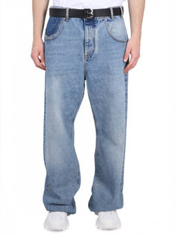 BALMAIN - Blue Mid Rise Jeans