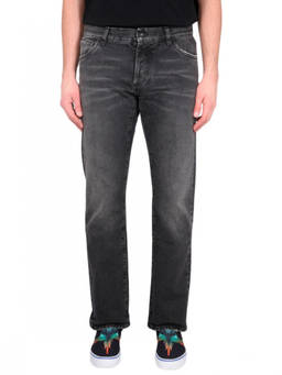 Marcelo Burlon - Black Mid Rise Jeans