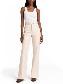Isabel Marant - Beige Straight High Rise Jeans