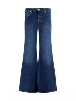 7 For All Mankind - Blue Flared Low Rise Jeans