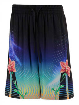 Casablanca - Multicolor Silk Graphic Print Shorts