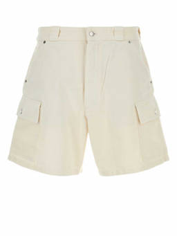 PRADA - White Denim Bermuda Shorts