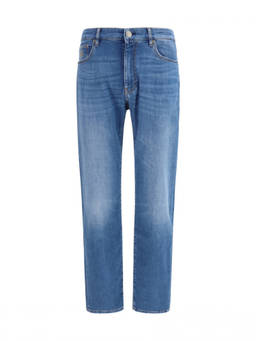 Moorer - Blue Mid Rise Jeans