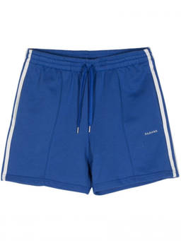 Parosh - Blue Logo-Embroidered Striped Shorts