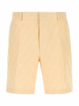 Fendi - Yellow Jacquard Bermuda Shorts