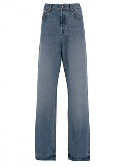 JACQUEMUS - Blue Mid Rise Jeans