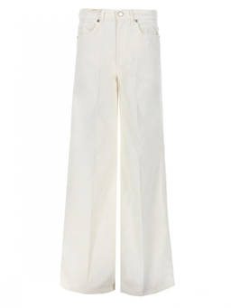 Pt Torino - White Flared High Rise Jeans
