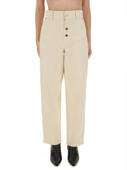 Moschino - Beige Straight High Rise Jeans