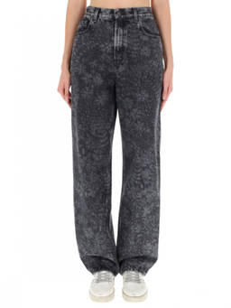 Golden Goose - Black Floral Loose High Rise Jeans