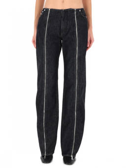 Jean Paul Gaultier - Black Straight Mid Rise Jeans