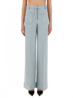 Victoria Beckham - Light Blue Relaxed High Rise Jeans