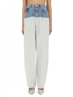 Moschino - White Loose High Rise Jeans