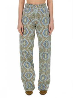 Etro - Multicolor Printed Regular High Rise Jeans