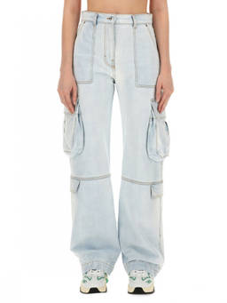 MSGM - Denim Cargo High Rise Jeans